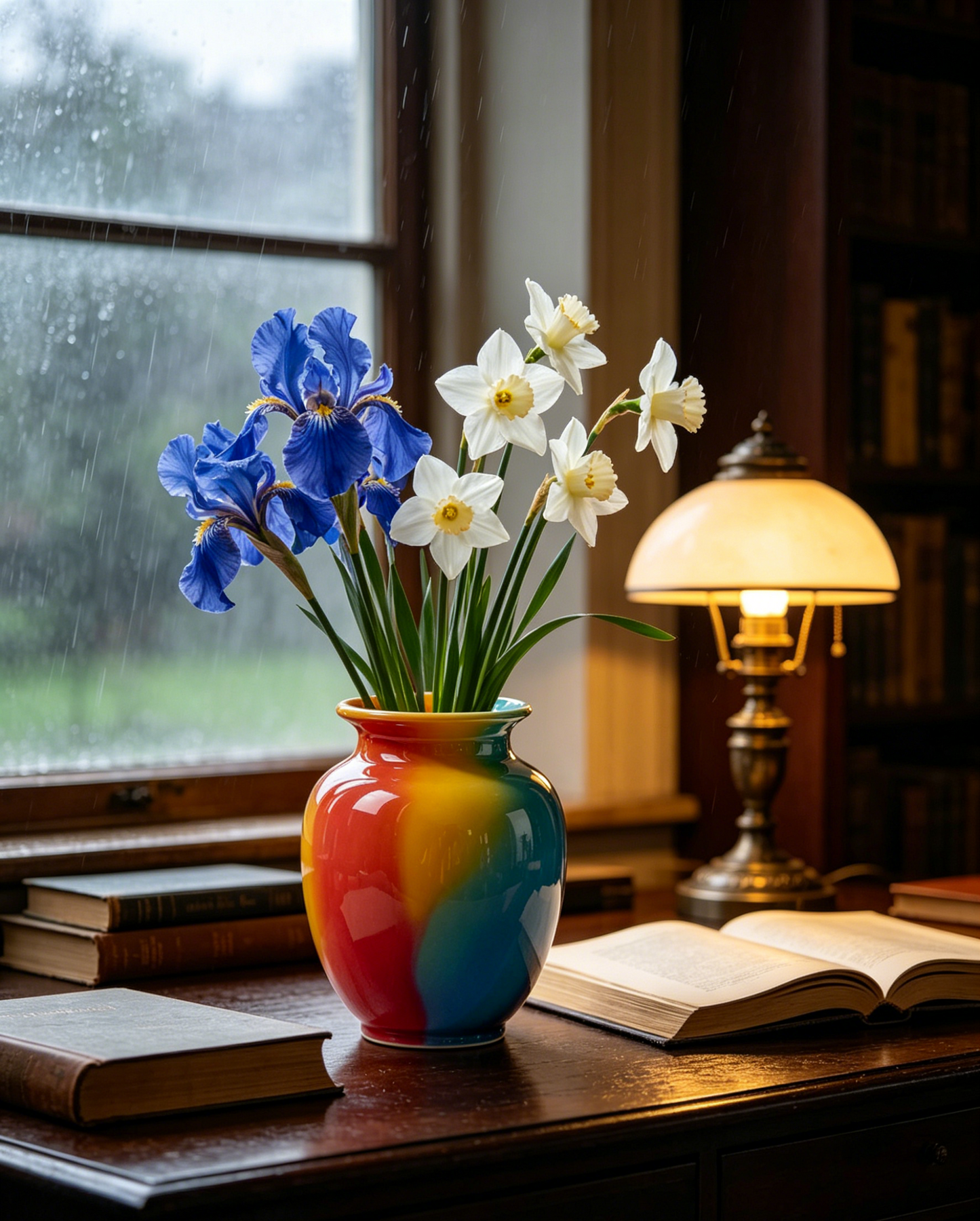 Tri-Color Glaze Ceramic Vase